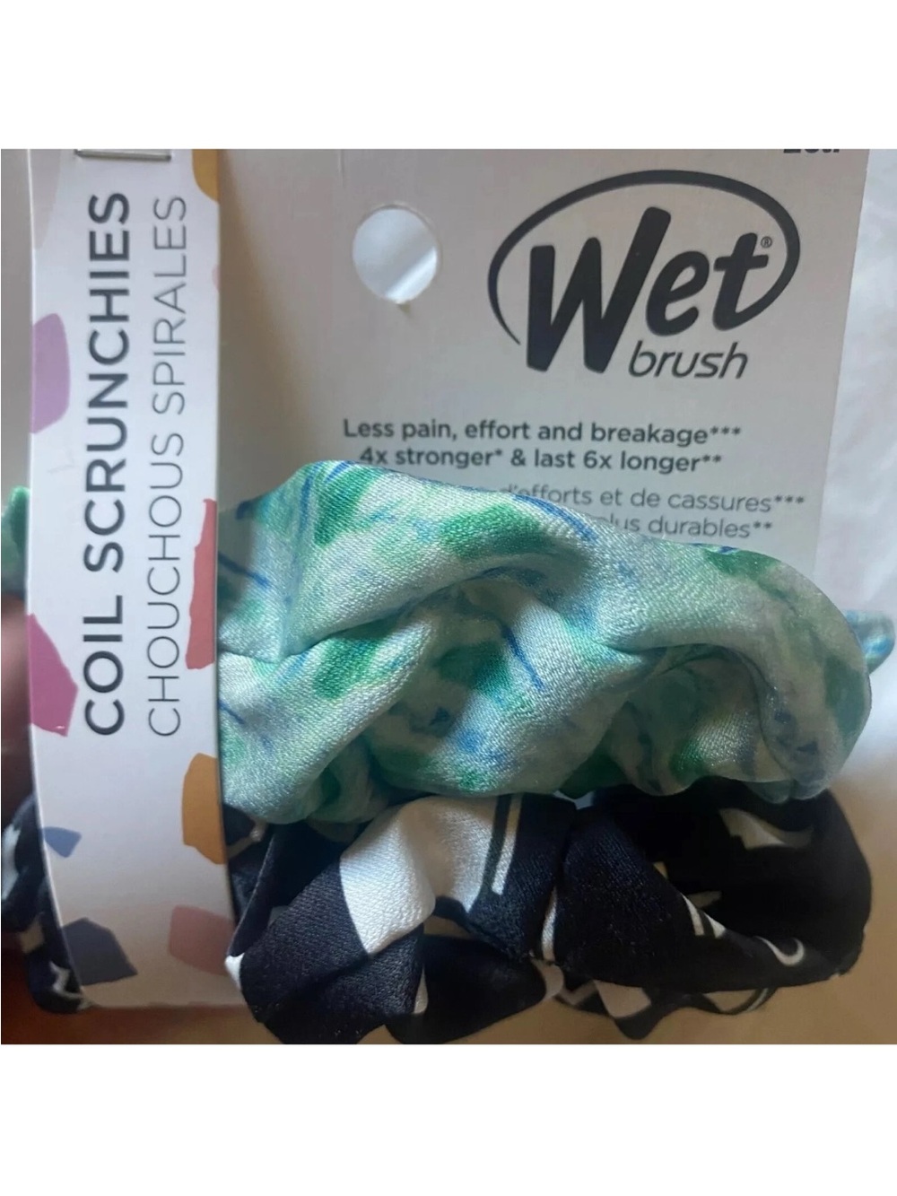 2- packs of 2 Wet Brush IntelliScrunch Coil Scrunchies 4 Total Hair Ties NWT